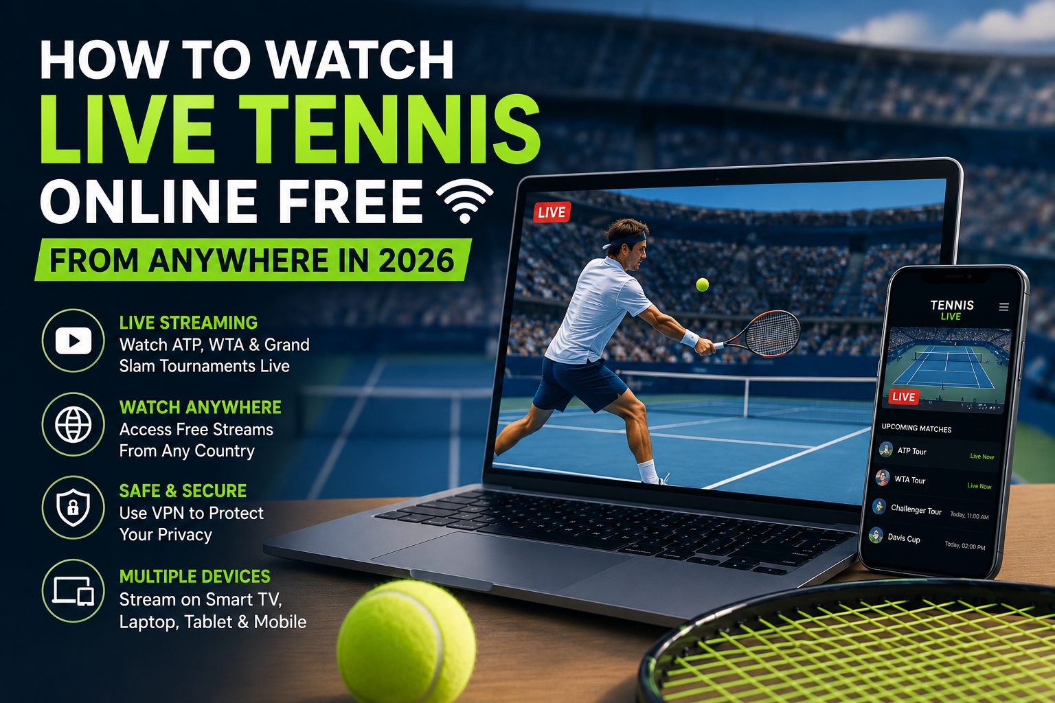 How to Watch Live Tennis Online Free in 2026